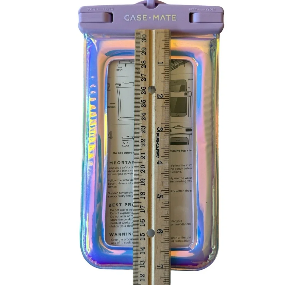 CASE-MATE Soap Bubble Waterproof Floating Phone Pouch Lanyard Iridescent